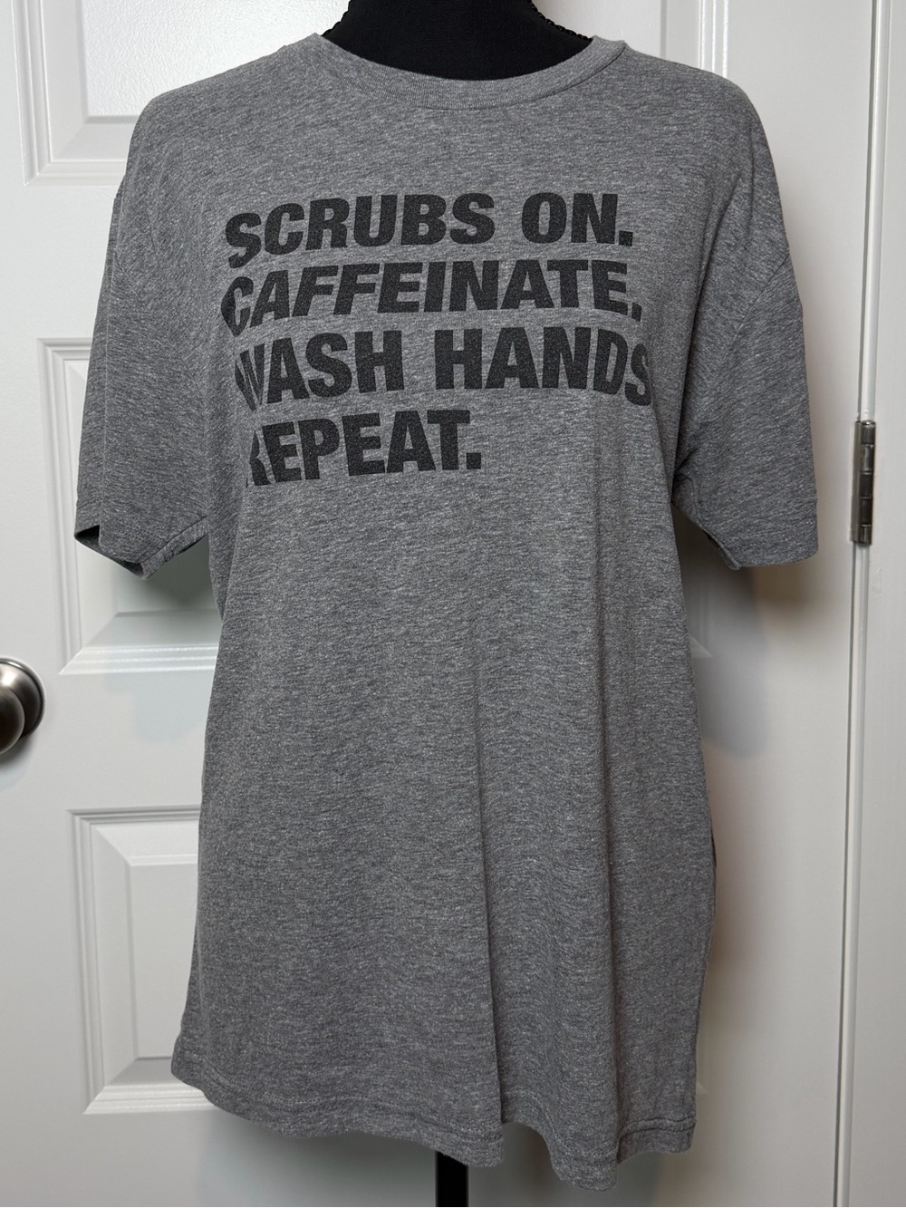 Gray Graphic Crewneck Tee - SCRUBS ON